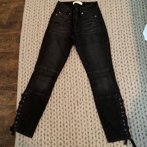 Gap Black Jeans with Lace-Up